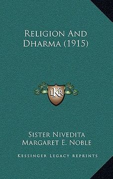 portada religion and dharma (1915) (en Inglés)