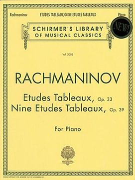 portada Etudes Tableaux, op. 33 & 39: Schirmer Library of Classics Volume 2002 Piano Solo (Schirmer'S Library of Musical Classics) (en Inglés)