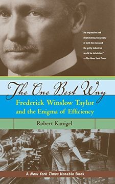 portada The one Best Way: Frederick Winslow Taylor and the Enigma of Efficiency (The mit Press) (in English)
