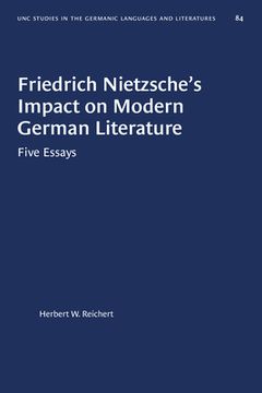 portada Friedrich Nietzsche's Impact on Modern German Literature: Five Essays (in English)
