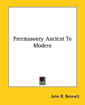 portada freemasonry ancient to modern