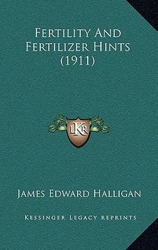 portada fertility and fertilizer hints (1911) (en Inglés)