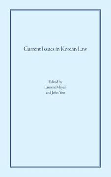portada Current Issues in Korean Law (in English)