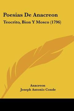 portada poesias de anacreon: teocrito, bion y mosco (1796) (in English)