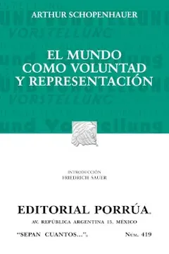 portada El mundo como voluntad y representación (in Spanish)