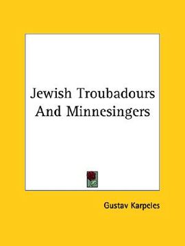 portada jewish troubadours and minnesingers (in English)