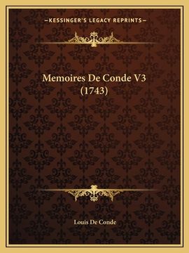 portada Memoires De Conde V3 (1743) (en Francés)