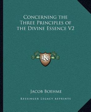 portada concerning the three principles of the divine essence v2 (en Inglés)