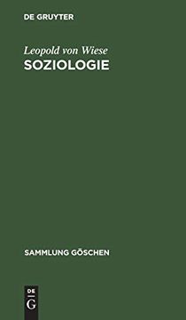 portada Soziologie: Geschichte und Hauptprobleme (Sammlung gã Â¶Schen, 101) (German Edition) [Hardcover ] (in German)