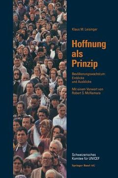 portada Hoffnung ALS Prinzip: Bevölkerungwachstum: Einblicke Und Ausblicke (in German)