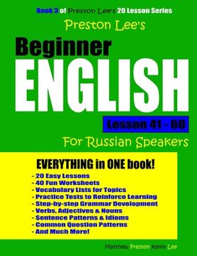 portada Preston Lee's Beginner English Lesson 41 - 60 For Russian Speakers (en Inglés)