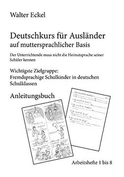 portada Deutschkurs für Ausländer auf muttersprachlicher Basis - Anleitungsbuch (German Edition)