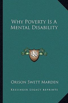 portada why poverty is a mental disability (en Inglés)