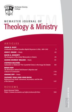 portada McMaster Journal of Theology and Ministry: Volume 20, 2018-2019 (en Inglés)