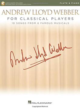 portada Andrew Lloyd Webber for Classical Players Flute and Piano (Book (en Inglés)