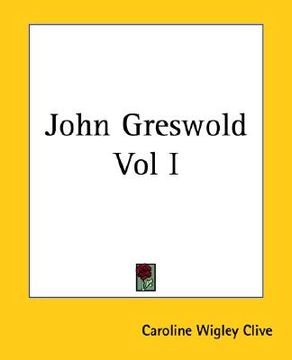 portada john greswold vol i (en Inglés)