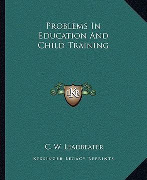 portada problems in education and child training (en Inglés)