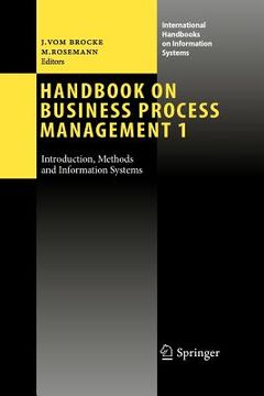 portada handbook on business process management 1: introduction, methods, and information systems (en Inglés)