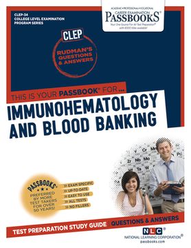 portada Immunohematology and Blood Banking (Clep-34): Passbooks Study Guide Volume 34 (en Inglés)