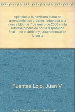 portada Apendice a la novisima suma de arrendamientos urbanos (in Spanish)