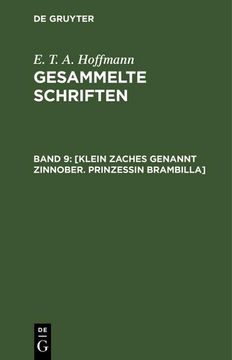portada [Klein Zaches Genannt Zinnober. Prinzessin Brambilla] (German Edition) (en Alemán)
