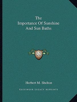 portada the importance of sunshine and sun baths (in English)