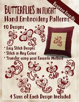 portada Butterflies in Flight Hand Embroidery Patterns (en Inglés)