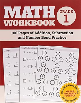 portada Math Workbook Grade 1: 100 Pages of Addition, Subtraction and Number Bond Practice (Number Bond Workbook) (en Inglés)