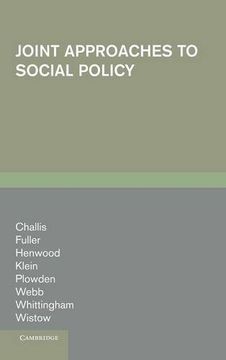 portada Joint Approaches to Social Policy Hardback: Rationality and Practice (en Inglés)
