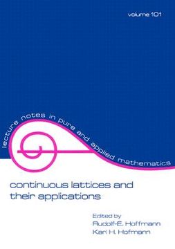 portada continuous lattices and their applications (en Inglés)