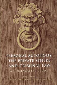 portada personal autonomy, the private sphere and criminal law: a comparative study (en Inglés)
