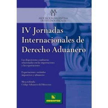 portada Iv Jornadas Internacionales de Derecho Aduanero