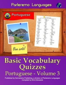portada Parleremo Languages Basic Vocabulary Quizzes Portuguese - Volume 3 (en Portugués)