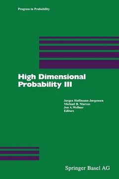 portada High Dimensional Probability III (en Inglés)