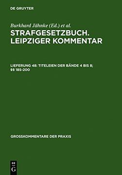 portada Strafgesetzbuch: Leipziger Kommentar (Gro Kommentare Der Praxis) (German Edition)