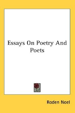 portada essays on poetry and poets (en Inglés)