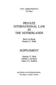 portada private intl law in the netherlands (en Inglés)