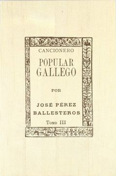 portada Cancionero Popular Gallego iii (in Spanish)