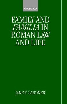 portada family and familia in roman law and life (en Inglés)