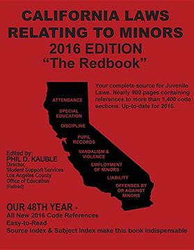 portada California Laws Relating to Minors the Redbook: 2016 Edition
