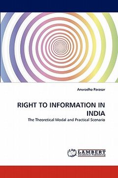 portada right to information in india (en Inglés)