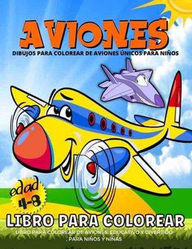 portada Libro Para Colorear de Aviones: Aviones Libro de Colorear Para Niños y Niñas - Divertidas Páginas Para Colorear de Aviones Para Niños de 4 a 8 Años