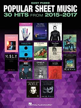 portada Popular Sheet Music - 30 Hits From 2015-2017 (Easy Piano) 