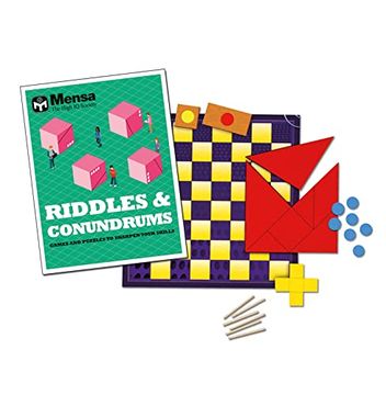 portada Mensa Riddles & Conundrums Pack: Games and Puzzles to Sharpen Your Skills (en Inglés)