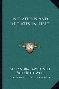 portada initiations and initiates in tibet (en Inglés)