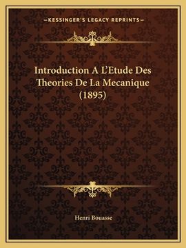 portada Introduction A L'Etude Des Theories De La Mecanique (1895) (in French)