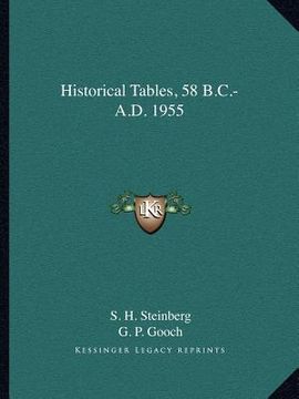 portada historical tables, 58 b.c.- a.d. 1955 (en Inglés)