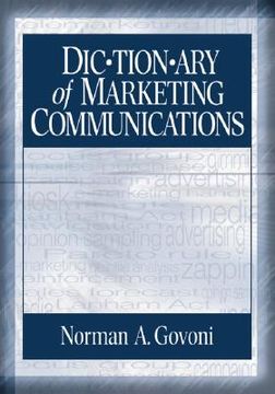 portada dictionary of marketing communications (en Inglés)