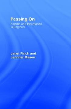 portada passing on: kinship and inheritance in england (en Inglés)
