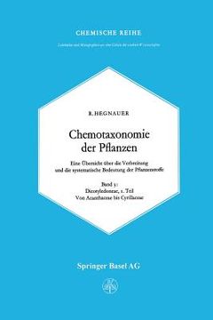 portada Chemotaxonomie Der Pflanzen: Eine Übersicht Über Die Verbreitung Und Die Systematische Bedeutung Der Pflanzenstoffe. Band 3: Dicotyledoneae: Acanth (in German)